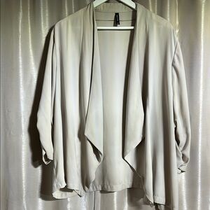 Massini Beige Open Front Cardigan